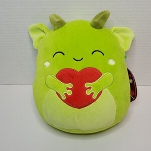 Cute Green Plush Toy with Heart